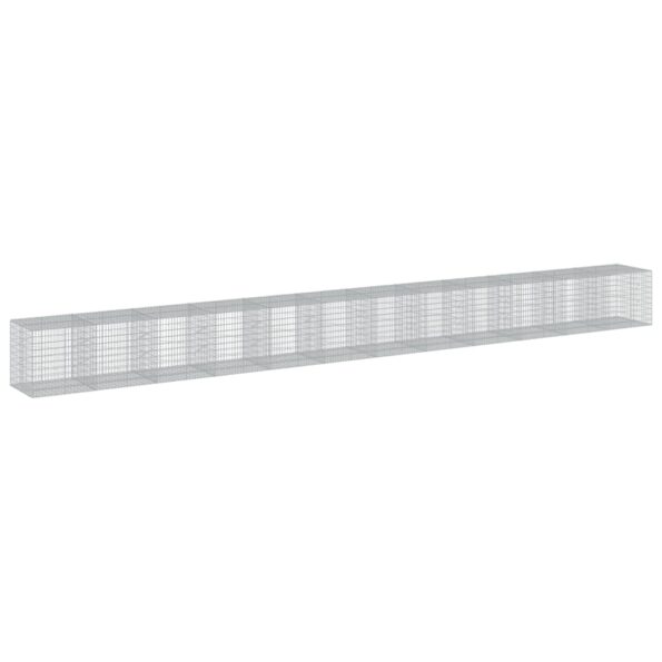 VXL8721102850868_a_en_hd_1.jpg vidaXL Gabiónový kôš s krytom 1200x100x100 cm pozinkované železo – Obrázok 2