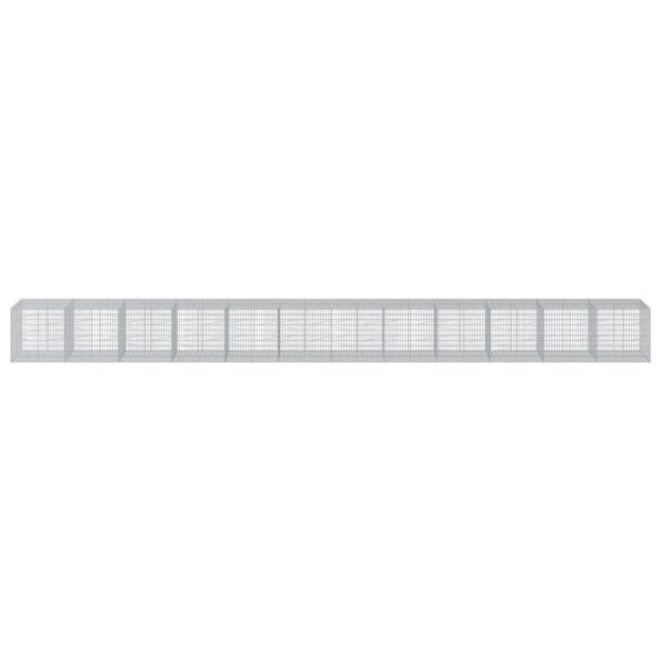 VXL8721102850868_g_en_hd_1.jpg vidaXL Gabiónový kôš s krytom 1200x100x100 cm pozinkované železo – Obrázok 3