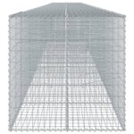 vidaXL Gabiónový kôš s krytom 1200x100x100 cm pozinkované železo – Obrázok 4