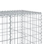 vidaXL Gabiónový kôš s krytom 1200x100x100 cm pozinkované železo – Obrázok 6