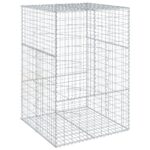 vidaXL Gabiónový kôš s krytom 100x100x150 cm pozinkované železo – Obrázok 2