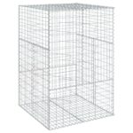 vidaXL Gabiónový kôš s krytom 100x100x150 cm pozinkované železo – Obrázok 5