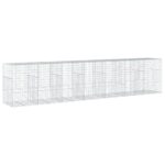 vidaXL Gabiónový kôš s krytom 700x100x150 cm pozinkované železo – Obrázok 5