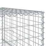 vidaXL Gabiónový kôš s krytom 700x100x150 cm pozinkované železo – Obrázok 6