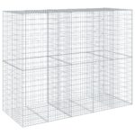 vidaXL Gabiónový kôš s krytom 1200x100x150 cm pozinkované železo – Obrázok 2