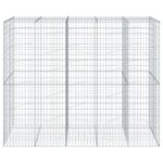 vidaXL Gabiónový kôš s krytom 1200x100x150 cm pozinkované železo – Obrázok 3