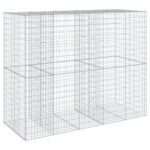 vidaXL Gabiónový kôš s krytom 1200x100x150 cm pozinkované železo – Obrázok 5