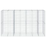 vidaXL Gabiónový kôš s krytom 350x100x200 cm pozinkované železo – Obrázok 3