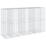vidaXL Gabiónový kôš s krytom 350x100x200 cm pozinkované železo – Obrázok 5