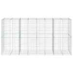 vidaXL Gabiónový kôš s krytom 400x100x200 cm pozinkované železo – Obrázok 3