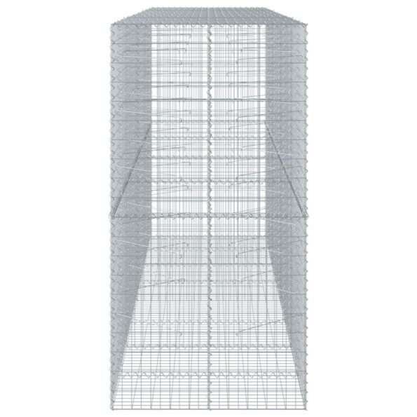 vidaXL Gabiónový kôš s krytom 400x100x200 cm pozinkované železo – Obrázok 4