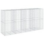 vidaXL Gabiónový kôš s krytom 400x100x200 cm pozinkované železo – Obrázok 5