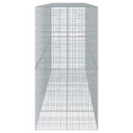 vidaXL Gabiónový kôš s krytom 500x100x200 cm pozinkované železo – Obrázok 4