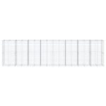 vidaXL Gabiónový kôš s krytom 800x100x200 cm pozinkované železo – Obrázok 3