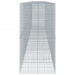 vidaXL Gabiónový kôš s krytom 1050x100x200 cm pozinkované železo – Obrázok 4