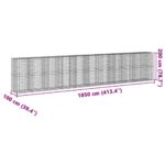 vidaXL Gabiónový kôš s krytom 1050x100x200 cm pozinkované železo – Obrázok 7