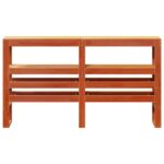 vidaXL Čelo postele s policami voskové 140 cm masívna borovica – Obrázok 3