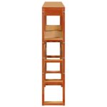 vidaXL Čelo postele s policami voskové 140 cm masívna borovica – Obrázok 5