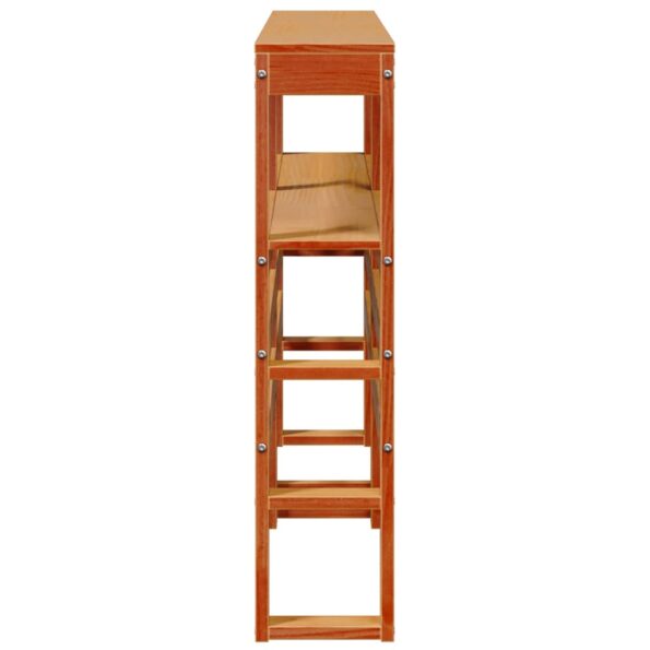 vidaXL Čelo postele s policami voskové 140 cm masívna borovica – Obrázok 5