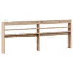 vidaXL Čelo postele s policami 200 cm, borovicový masív – Obrázok 5