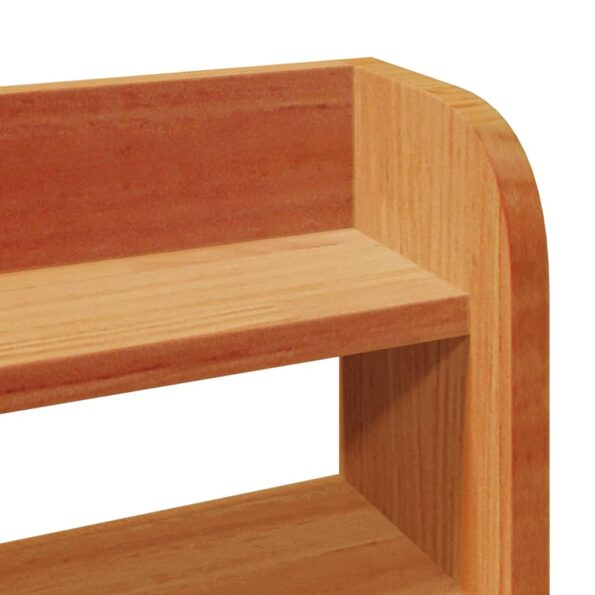 vidaXL Čelo postele s policami voskovo hnedé 200 cm masívna borovica – Obrázok 7