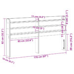 vidaXL Čelo postele s policami voskovo hnedé 160 cm masívna borovica – Obrázok 9
