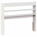 vidaXL Čelo postele s policami biele 100 cm masívna borovica – Obrázok 5