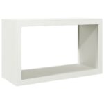 vidaXL Regál na krbové drevo, biely 100x40x60 cm, oceľ – Obrázok 2
