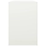 vidaXL Regál na krbové drevo, biely 100x40x60 cm, oceľ – Obrázok 5