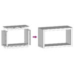 vidaXL Regál na krbové drevo 100x40x60 cm, nehrdzavejúca oceľ – Obrázok 8