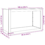 vidaXL Regál na krbové drevo 100x40x60 cm, nehrdzavejúca oceľ – Obrázok 10