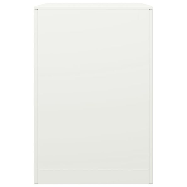 vidaXL Regál na krbové drevo, biely 60x40x60 cm, oceľ – Obrázok 5