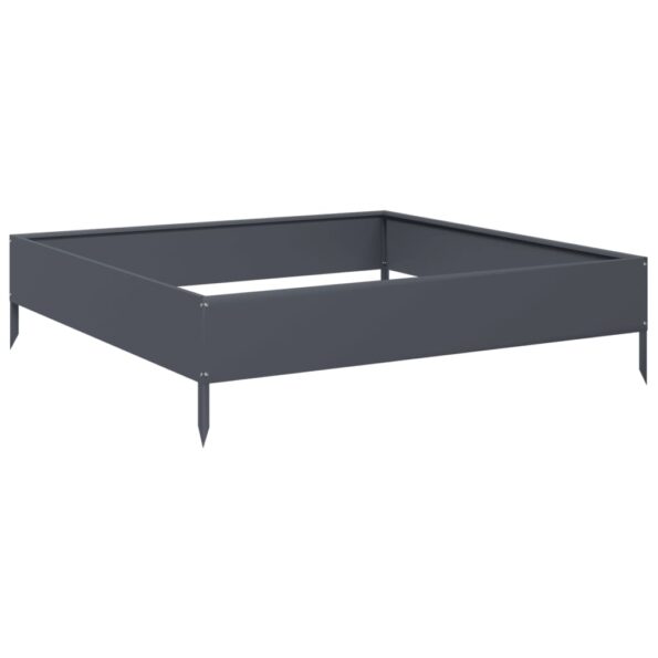 VXL8721102914492_a_en_hd_1.jpg vidaXL Vyvýšený záhradný záhon antracitový 100x100x26 cm oceľ – Obrázok 2