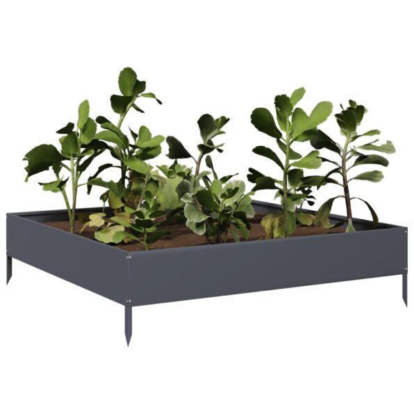 VXL8721102914492_g_en_hd_1.jpg vidaXL Vyvýšený záhradný záhon antracitový 100x100x26 cm oceľ – Obrázok 3