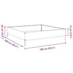 vidaXL Vyvýšený záhradný záhon antracitový 100x100x26 cm oceľ – Obrázok 10