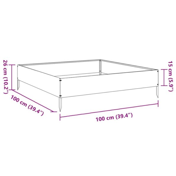 VXL8721102914492_g_en_hd_8.jpg vidaXL Vyvýšený záhradný záhon antracitový 100x100x26 cm oceľ – Obrázok 10