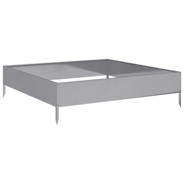 vidaXL Vyvýšený záhradný záhon 100x100x26 cm oceľ – Obrázok 2