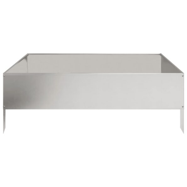 vidaXL Vyvýšený záhradný záhon 100x100x33,5 cm nehrdzavejúca oceľ – Obrázok 5