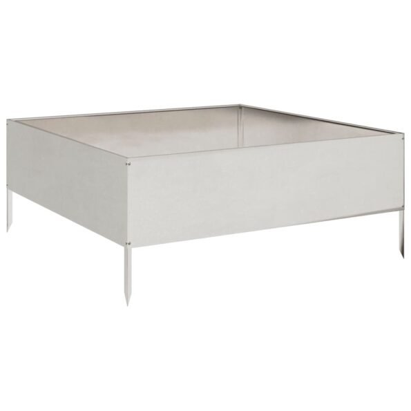 vidaXL Vyvýšený záhradný záhon 100x100x25 cm nehrdzavejúca oceľ – Obrázok 2