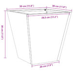 vidaXL Záhradné kvetináče 2 ks, biele 30x30x30 cm, oceľ – Obrázok 12