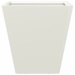 vidaXL Záhradné kvetináče 2 ks, biele 30x30x30 cm, oceľ – Obrázok 6