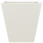 vidaXL Záhradné kvetináče 2 ks, biele 30x30x30 cm, oceľ – Obrázok 7