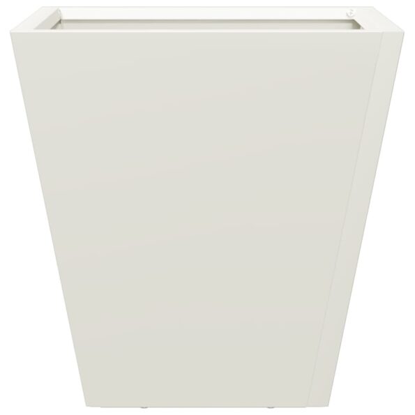 vidaXL Záhradné kvetináče 2 ks, biele 30x30x30 cm, oceľ – Obrázok 7