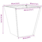 vidaXL Záhradné kvetináče 2 ks, antracitové 30x30x30 cm, oceľ – Obrázok 12