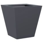 vidaXL Záhradné kvetináče 2 ks, antracitové 30x30x30 cm, oceľ – Obrázok 5