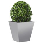 vidaXL Záhradné kvetináče 2 ks 30x30x30 cm, pozinkovaná oceľ – Obrázok 4