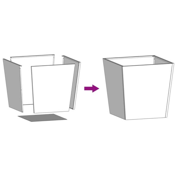 vidaXL Záhradný kvetináč 50x50x50 cm, nehrdzavejúca oceľ – Obrázok 8