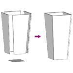 vidaXL Záhradný kvetináč, olivovo zelený 35x35x75 cm, oceľ – Obrázok 8