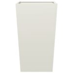 vidaXL Záhradný kvetináč, biely 45x45x75 cm, oceľ – Obrázok 4