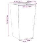 vidaXL Záhradný kvetináč, biely 45x45x75 cm, oceľ – Obrázok 10